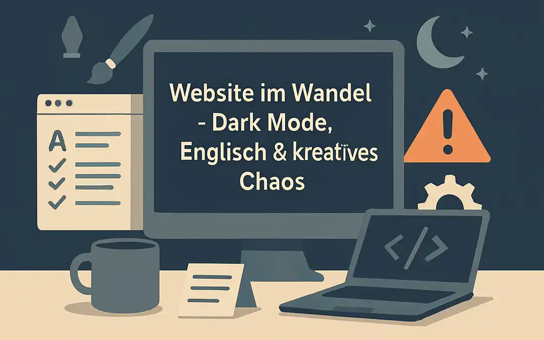Beitragsbild zu Website im Wandel - Dark Mode, Englisch & kreatives Chaos