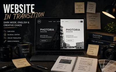 Mail Issues on September 17, 2025 2 Website in Transition – Dark Mode, English & Creative Chaos