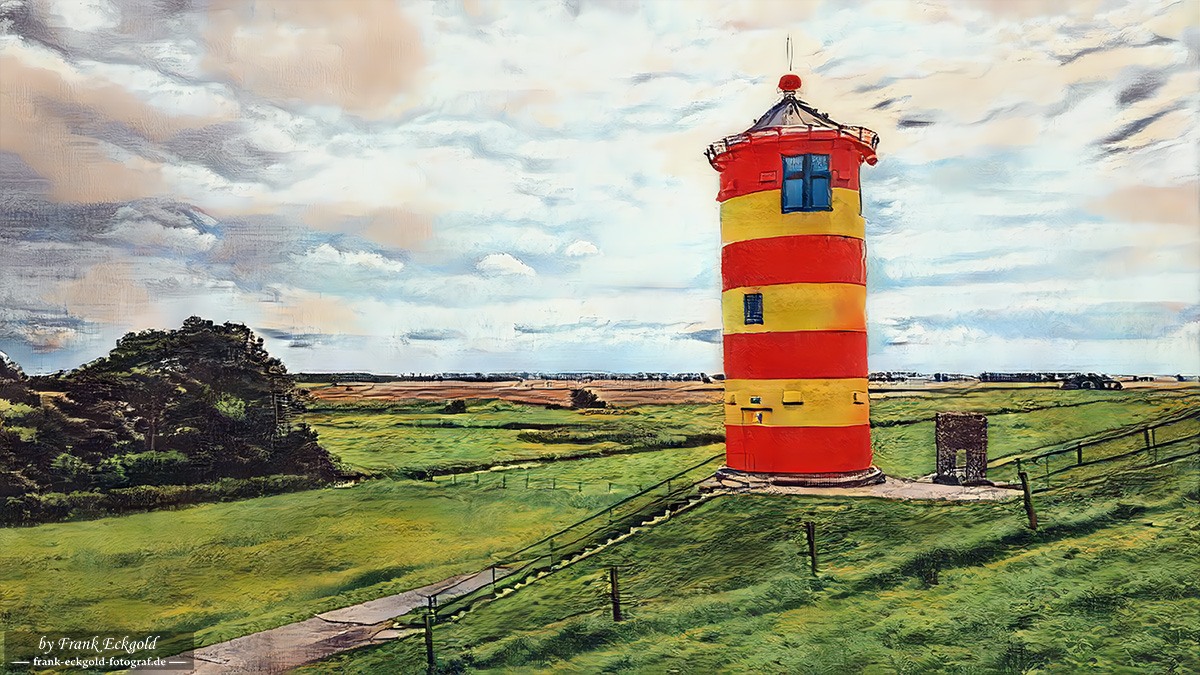 "Between Clouds and Endless Horizons – Pilsum Lighthouse near Greetsiel" "Between Clouds and Endless Horizons – Pilsum Lighthouse near Greetsiel"